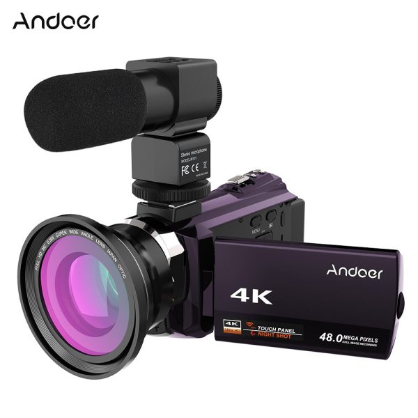 Andoer 4K 1080P 48MP WiFi Digital Video Camera - Görsel 6